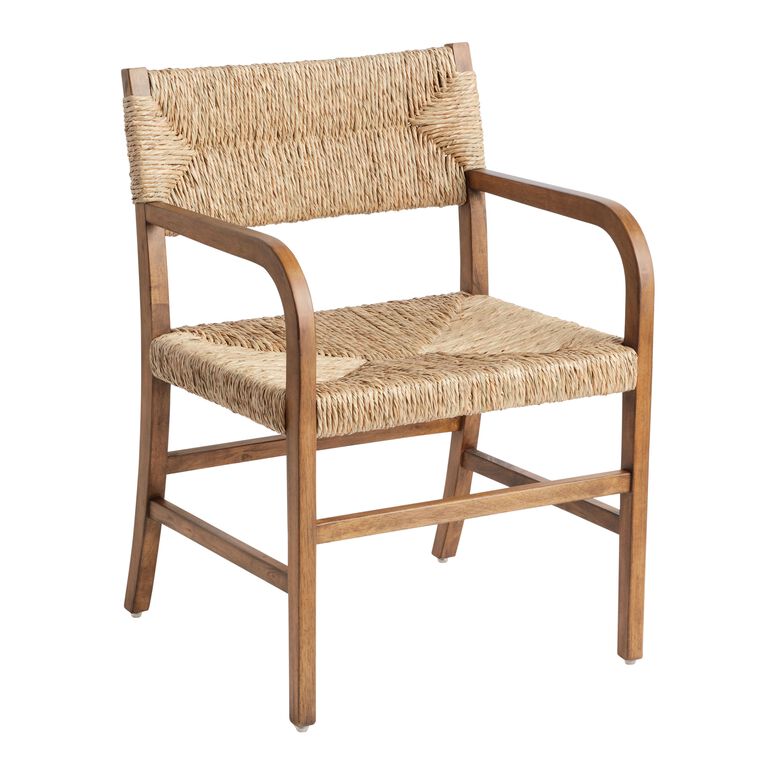 Candace Vintage Acorn and Seagrass Dining Armchair image number 1