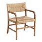 Candace Vintage Acorn and Seagrass Dining Armchair