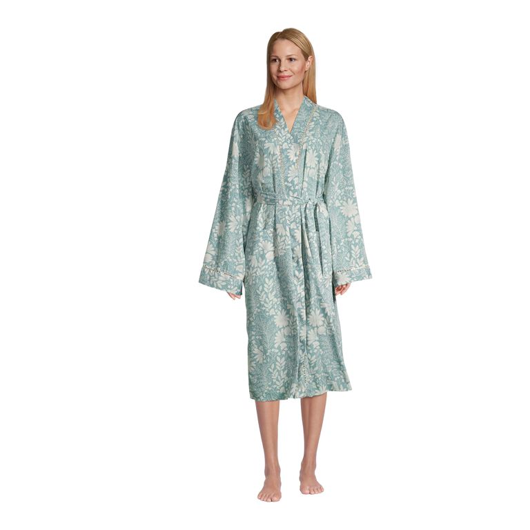 Chloe Blue And White Floral Robe image number 1