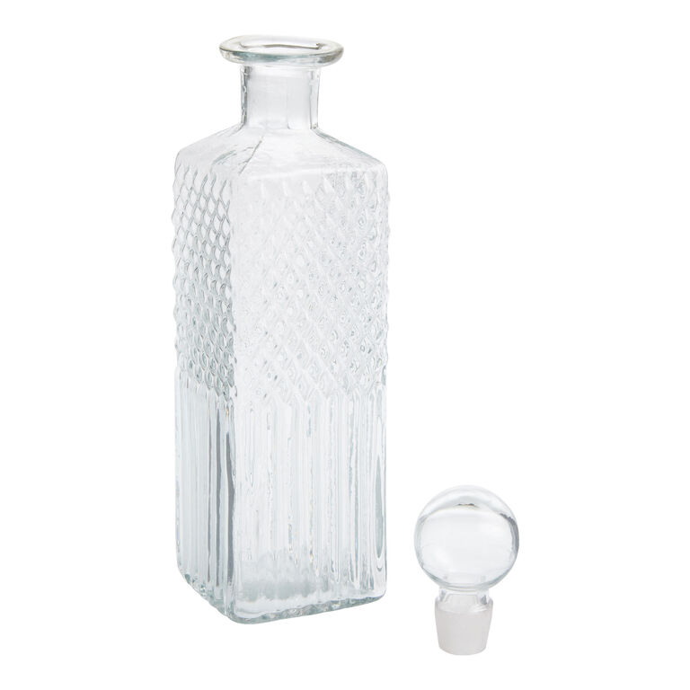 Carlton Embossed Blown Glass Decanter image number 3