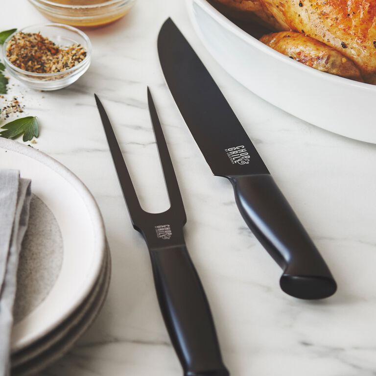 GreenPan Chop & Grill Carving Knife & Fork Set image number 2