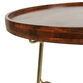 Keesey Round Wood and Metal Tray Top Folding Coffee Table image number 4