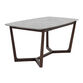 Milton Wood And Faux Marble Dining Table image number 0