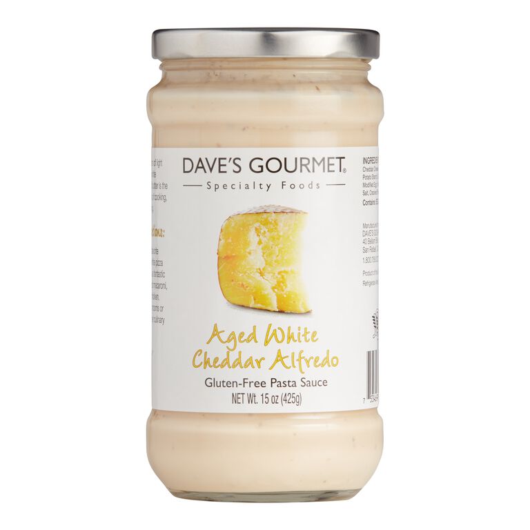 Dave's Gourmet Aged White Cheddar Alfredo Pasta Sauce image number 1