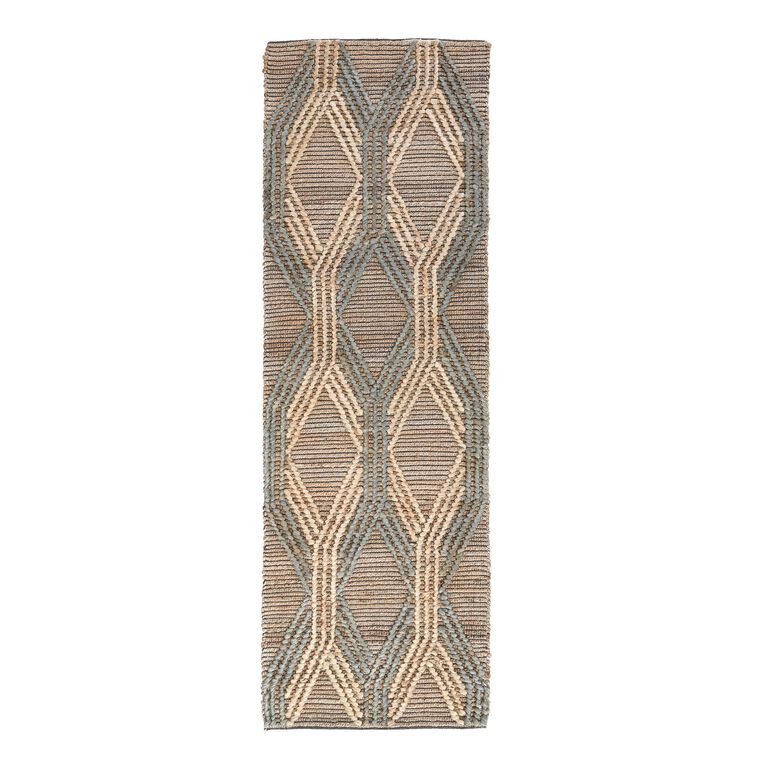 Sylmar Natural And Blue Geometric Jute Area Rug image number 2