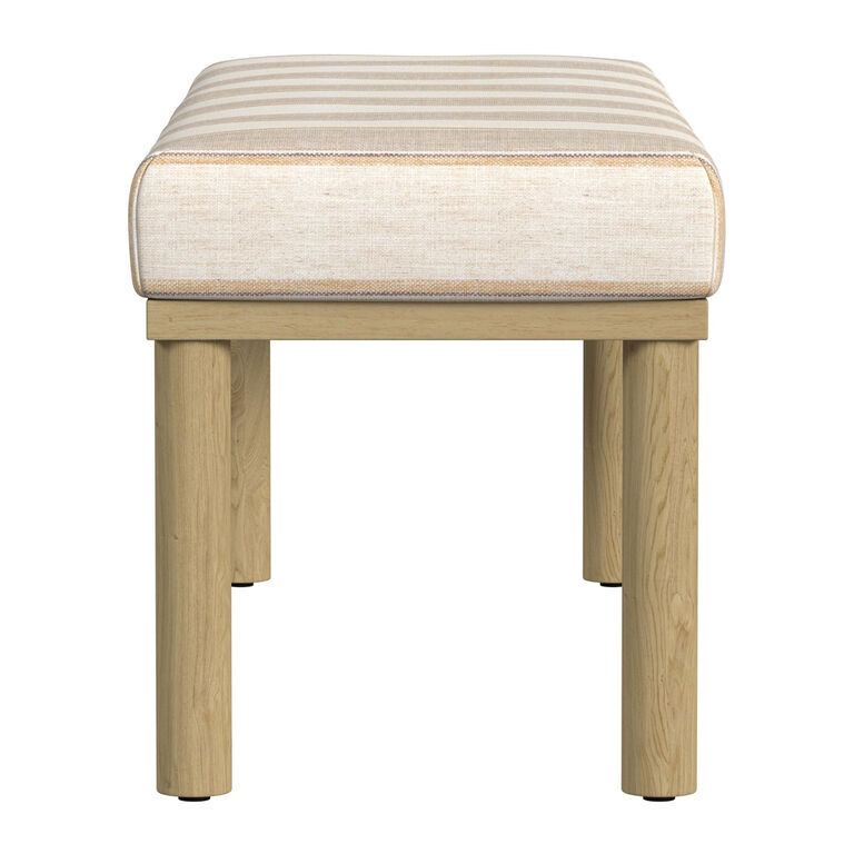 Drover Natural Exposed Wood Scandi Upholstered Bench image number 4