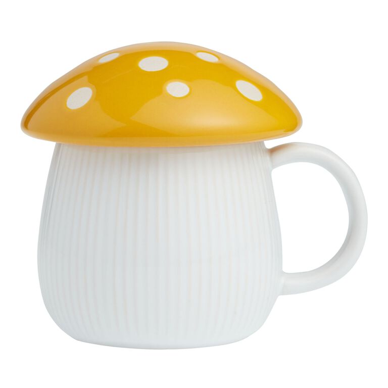 Mushroom Lidded Ceramic Mug image number 1