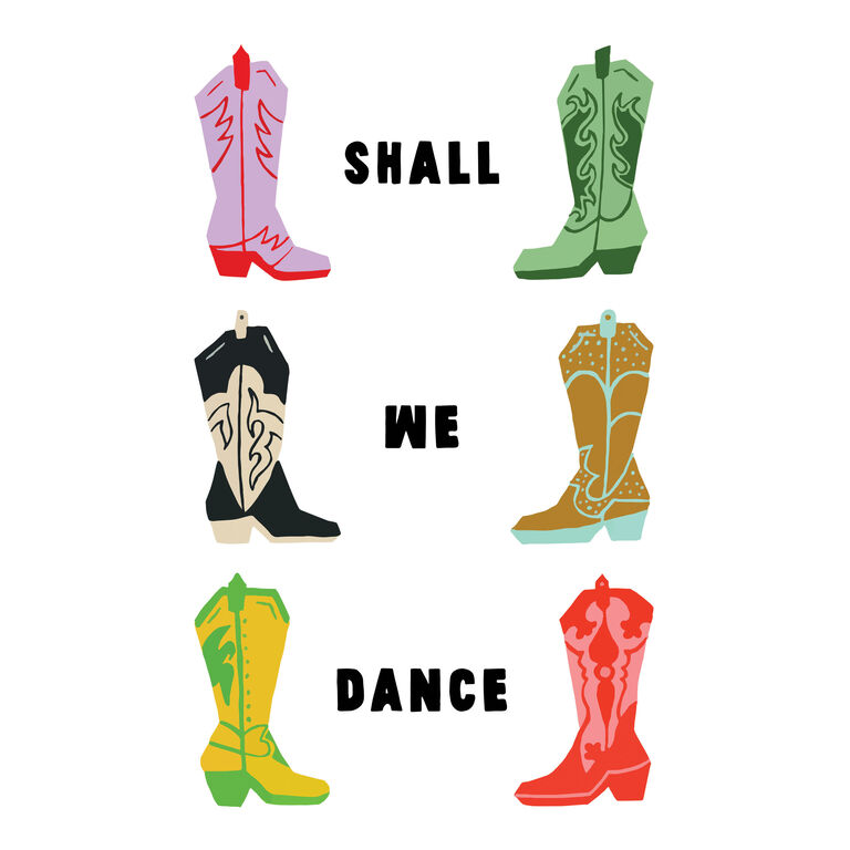 Buen Dia Shall We Dance Cowboy Boots Wall Art Print image number 1