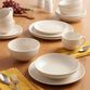 White Whittle Ribbed Dinnerware Collection image number 0