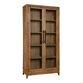 Britton Tall Reclaimed Pine Wood And Glass Display Cabinet image number 0