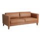 Abrie Vintage Tan Leather Sofa image number 0