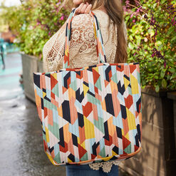 Siren Sands Geo Quilted Reversible Tote Bag