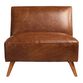 Huxley Cognac Mid Century Armless Chair image number 2