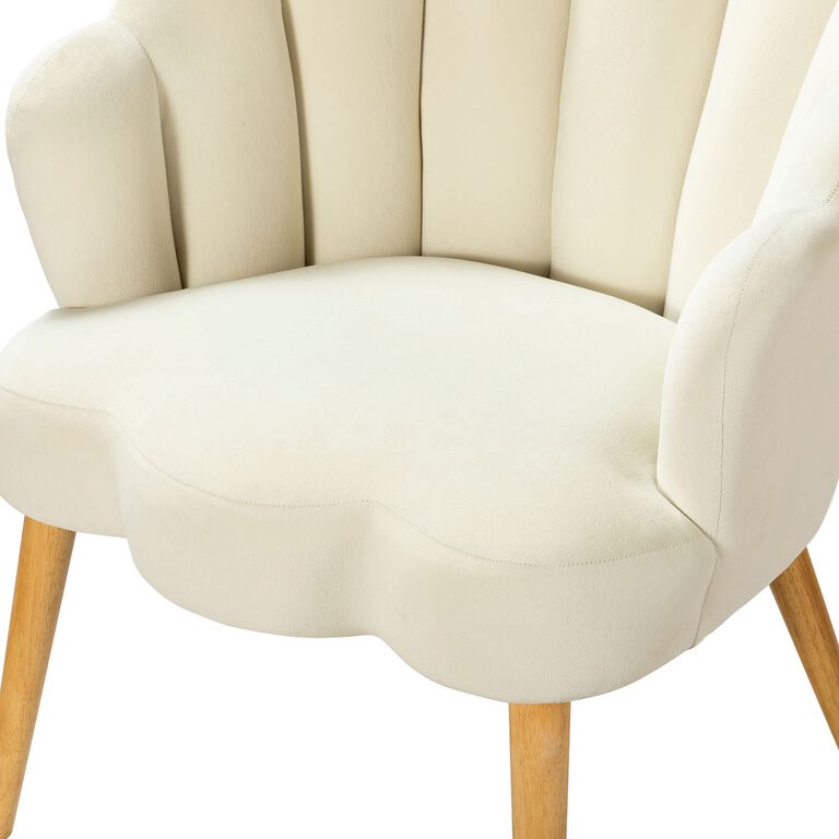 Margery Velvet Scalloped Upholstered Chair image number 5