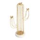 Gold Wire Cactus on Marble Stand Decor image number 0