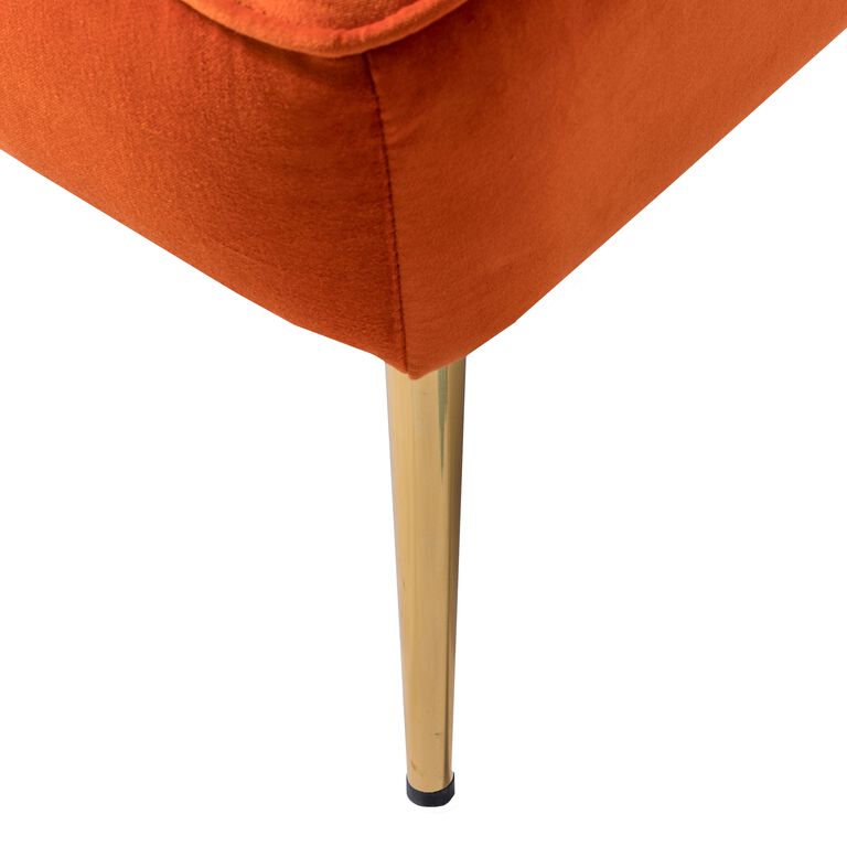 Gretna Velvet Channel Back Upholstered Chair image number 5