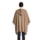 Taupe Fleece Hooded Wrap With Pockets image number 1