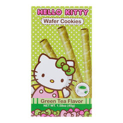 Hello Kitty Green Tea Wafer Rolls