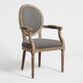 Paige Round Back Upholstered Dining Armchair image number 0