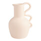 Pale Blush Ceramic Vase With Squiggle Handle image number 0