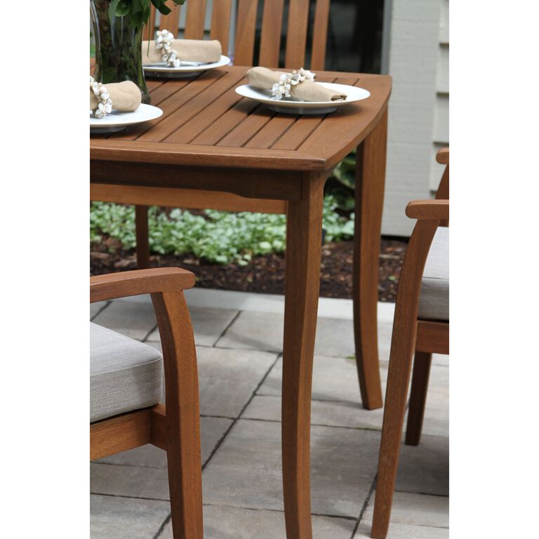 Danner Square Eucalyptus Outdoor Dining Table image number 4