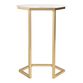 Margaux White Marble And Gold Metal Laptop Table image number 2