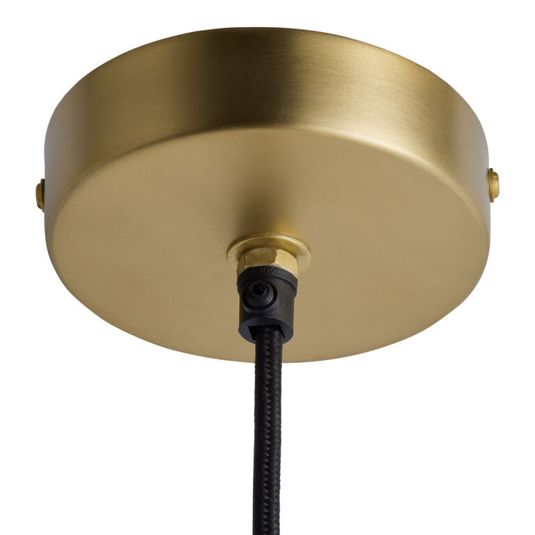 Zuri Hammered Brass Dome Pendant Lamp image number 4
