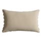 Ivory Tufted Curved Lines Lumbar Pillow image number 1