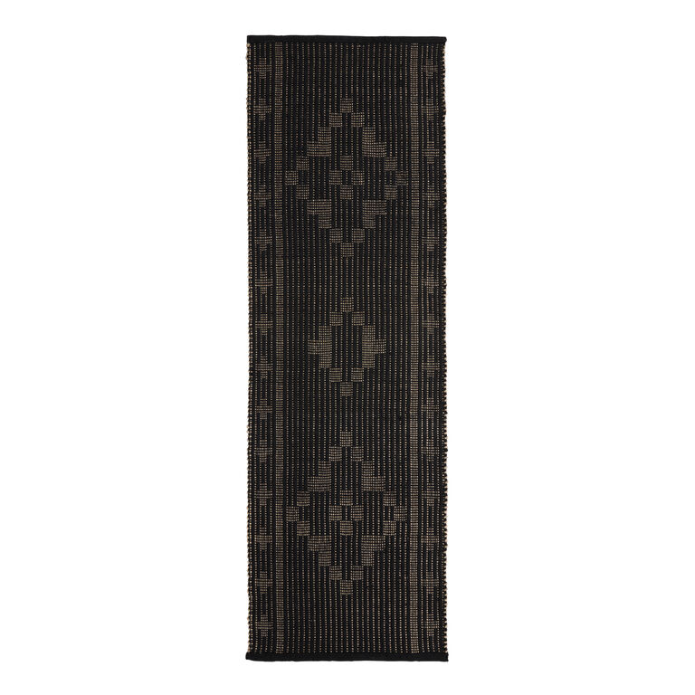 Dune Black and Natural Diamond Reversible Indoor Outdoor Rug image number 5