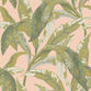Pink And Green Banana Leaf Peel And Stick Wallpaper image number 0