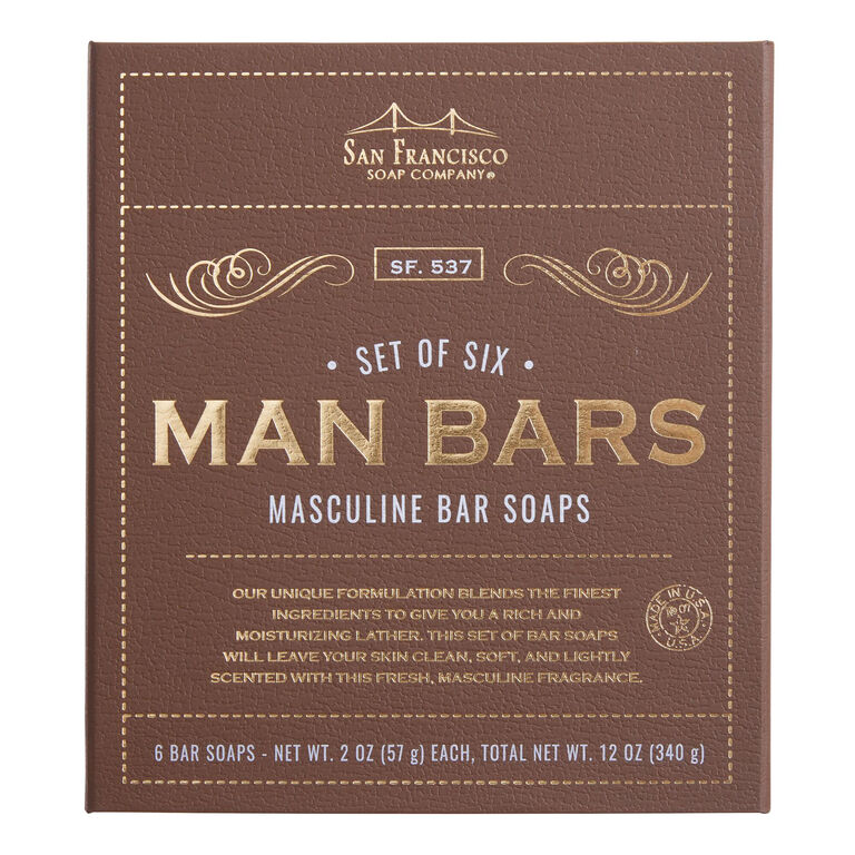 SF Soap Co. Man Bar Soap Gift Set 6 Pack image number 1