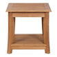 Vero Square Teak Wood End Table with Shelf image number 2