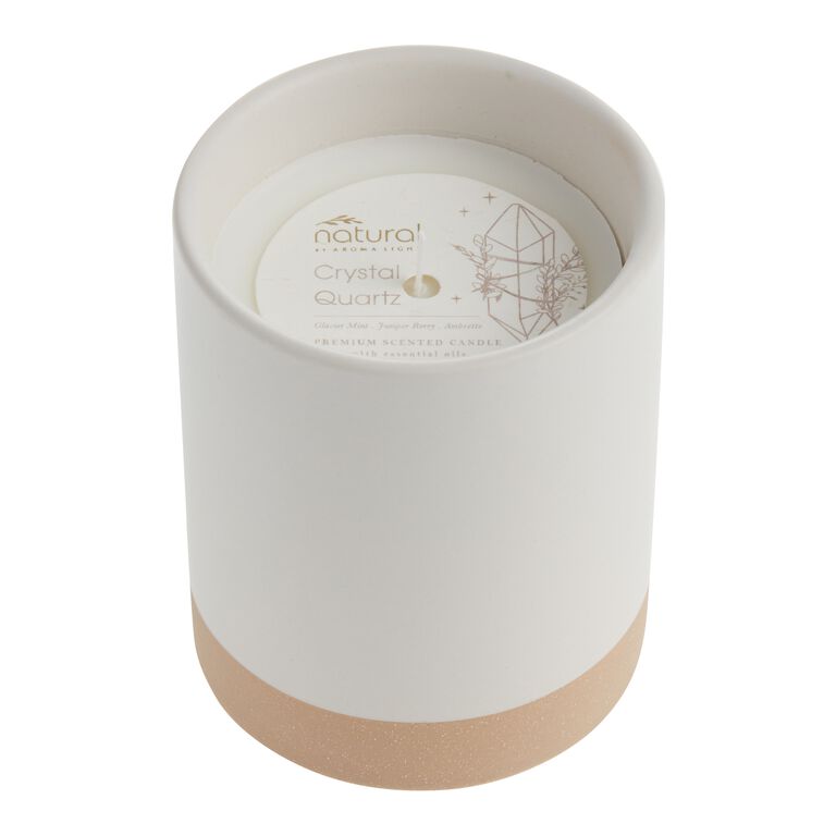 Crystal Quartz Two Tone Ceramic Scented Candle image number 1