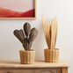 Natural and Black Woven Rattan Cactus Decor image number 1