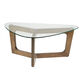 Sammy Triangular Wood and Glass Top Coffee Table image number 3