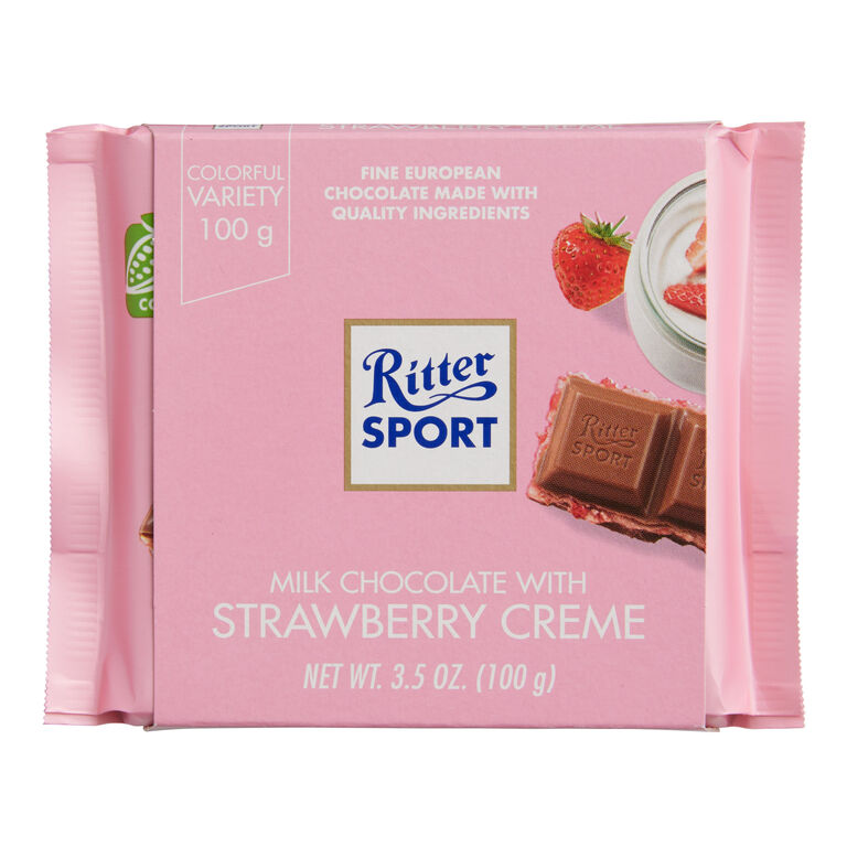Ritter Sport Strawberry Creme Milk Chocolate Bar Set of 2 image number 1