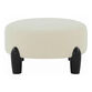 Barlow Round Faux Shearling Upholstered Ottoman  image number 2