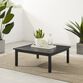 Riviera Square Matte Black Metal Outdoor Coffee Table image number 1
