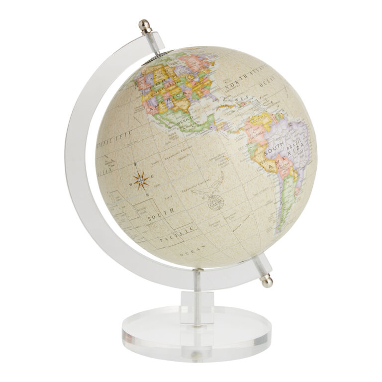 Small Tan Globe With Clear Acrylic Stand image number 1