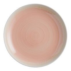 Rosa Pink And Tan Ombre Reactive Glaze Dinner Plate