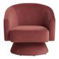 Abbey Velvet Upholstered Swivel Chair image number 2