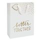 Large White and Gold Better Together Gift Bag image number 0