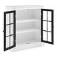 Busnell White and Matte Black Wood Stackable Storage Cabinet image number 3
