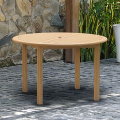 Grenada Round Eucalyptus Wood Outdoor Dining Table