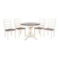 Linden White and Natural Wood 5 Piece Dining Set image number 0