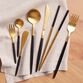 Shay Black And Gold Soup Spoons Set Of 6 image number 1