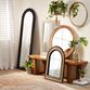 Black Carved Wood Arch Leaning Full Length Mirror image number 1