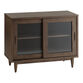 Kellen Fluted Glass and Walnut Storage Furniture Collection image number 3
