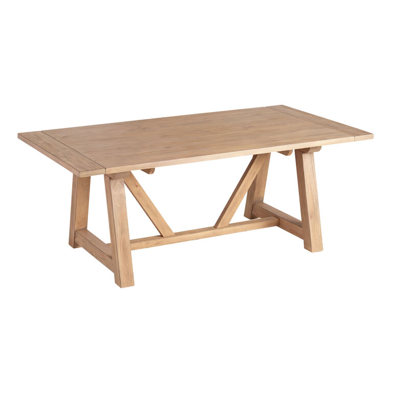 Leona Wood Farmhouse Extension Dining Table image number 1