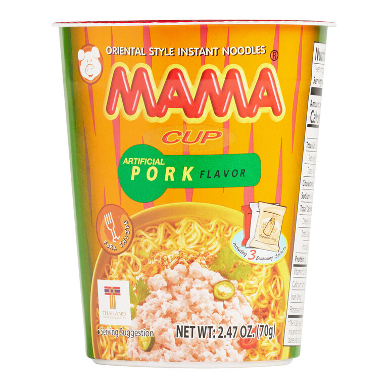 Mama Pork Instant Noodle Soup Cup image number 1